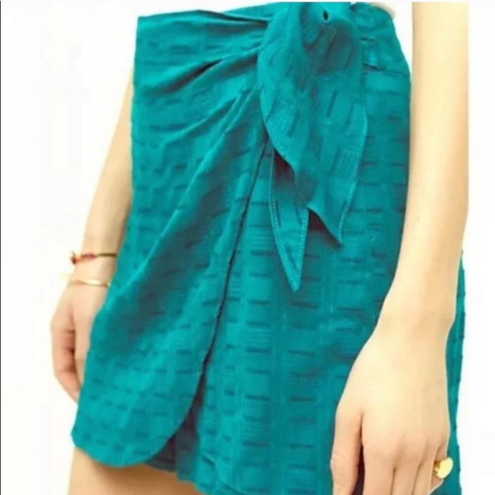 NWT Anthropologie Elevenses Teal Skort